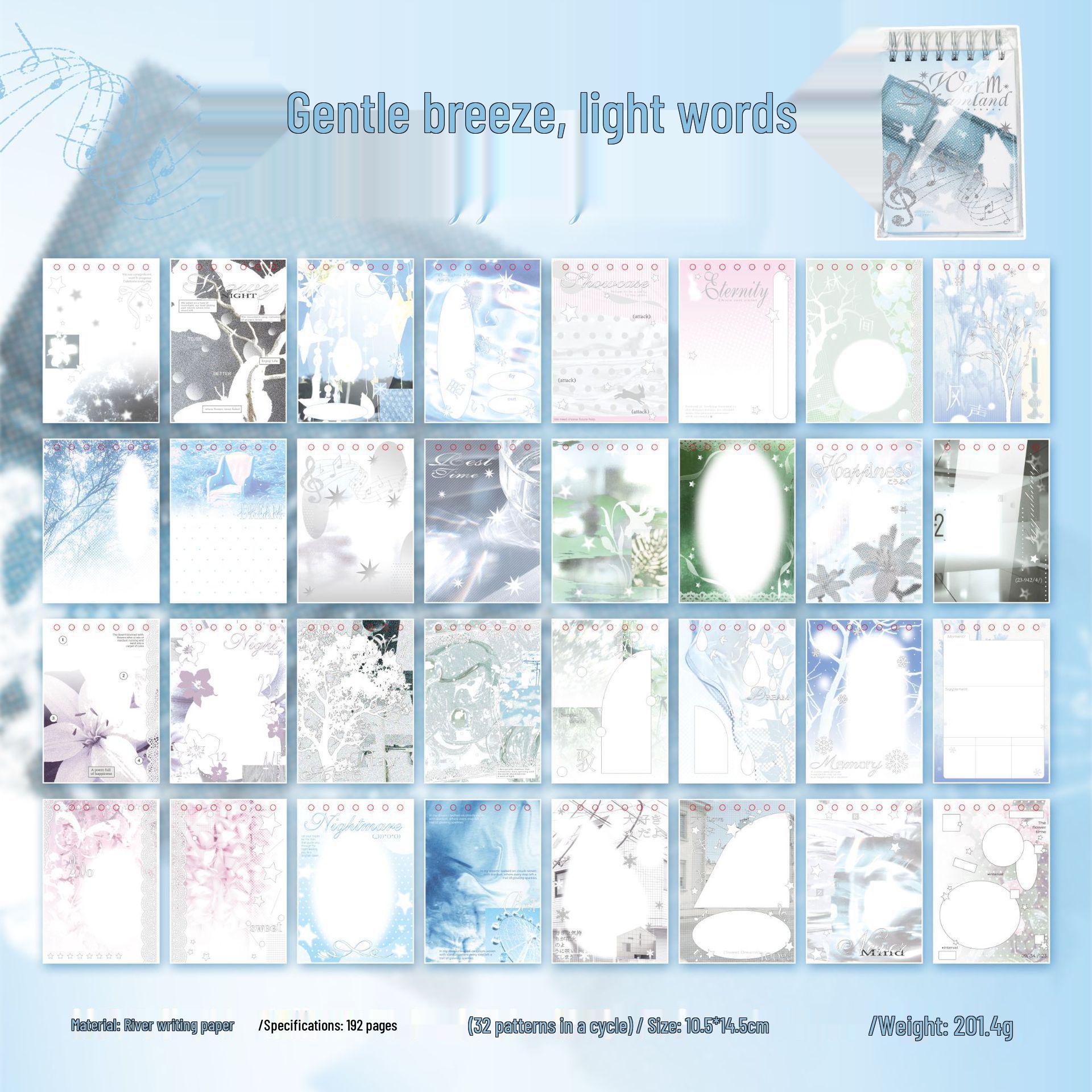 Yuxian Dreamland Series: Large Coil Notebook with Hot Stamping, 192 Pages, Includes Base Material Sticker