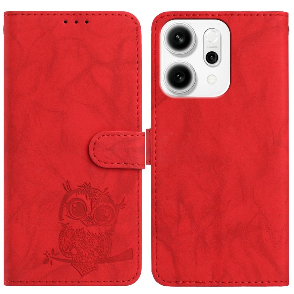 8-Color Owl Embossed Pattern Flip Card Design Wallet Case for Infinix Smart 8/itel A70/Tecno Spark 20,Pop 7,Pop 8,Pova 5,Pova Neo 2,Spark Go 2023...