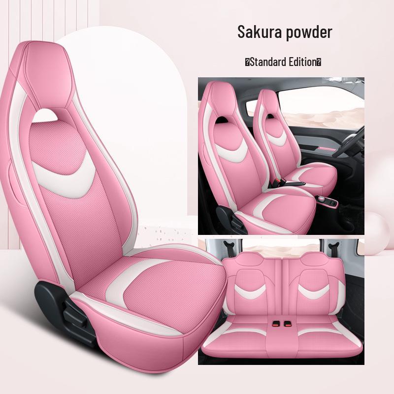 DJGY Chery QQ Ice Cream Car Seat Covers: Sporty Leather, Four-Season Cushion Set