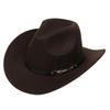 Western Cowboy Top Hat Spring And Autumn New Jazz Hat Big Brim Pentagram Belt Accessories Felt Hat Men And Women