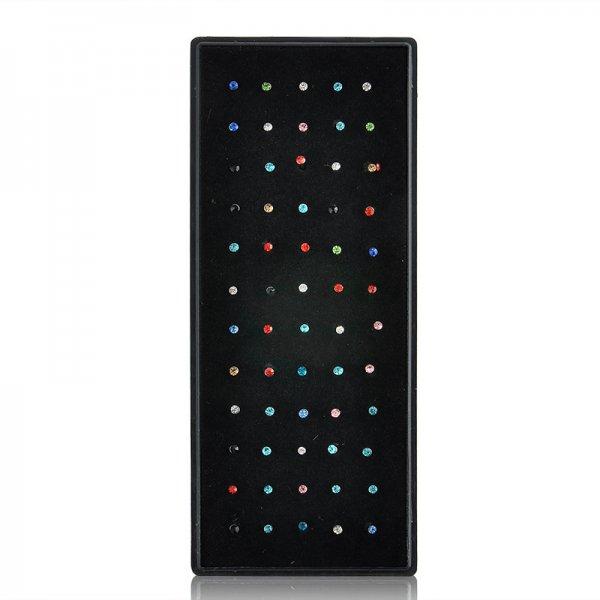 24pz Anello Naso & Studs in Cristallo Moda Corpo Donna Ragazza Gioielli Acciaio Chirurgico Inossidabile Piercing Naso Strass Colorati