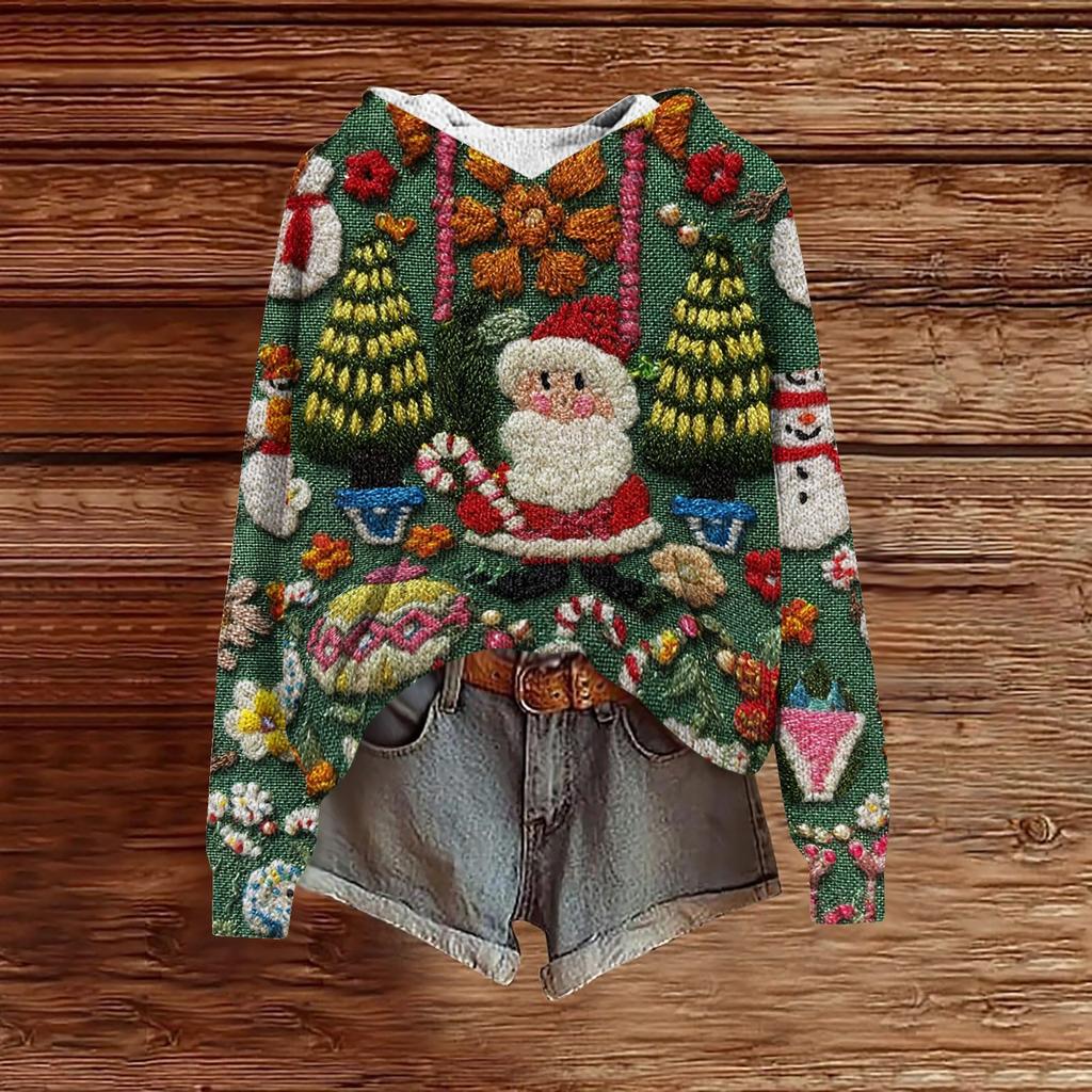 Sweatshirts For Women Knit Sweater Cute Shirt Fall Pullover Hooded Sweatshirt