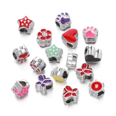 Perles Papillon à Grand Trou pour Bijoux, Bracelets, Colliers, Boucles d'Oreilles DIY Bijoux faits main
