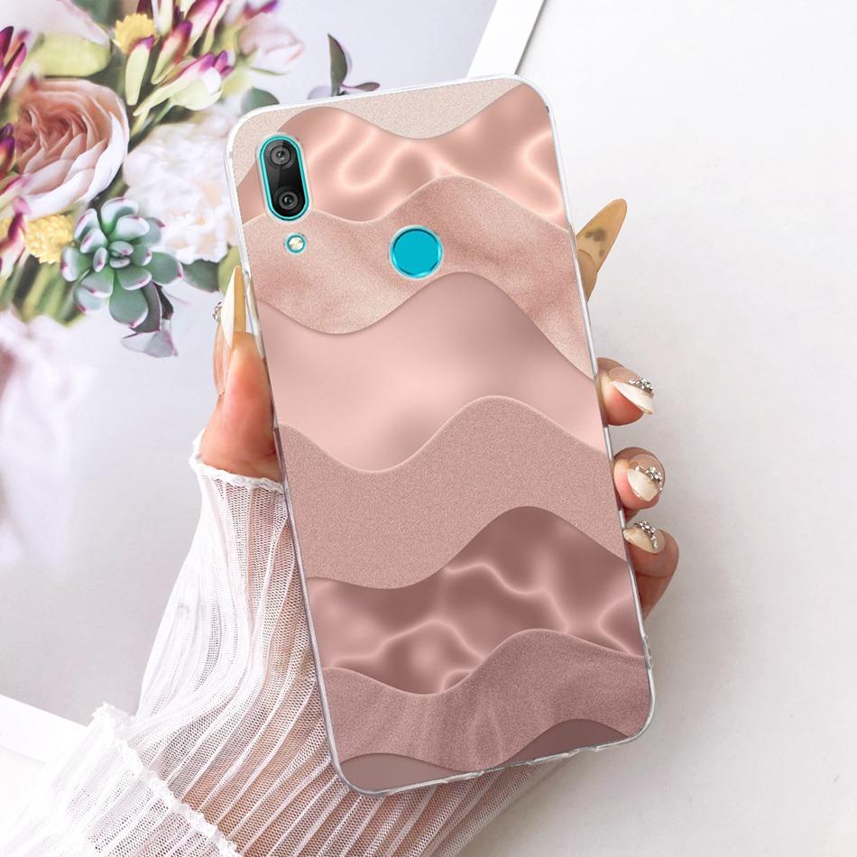 

For Huawei Y7 2019 Cute Flower Butterfly Cat Painted Case For Huawei Y7 Y 7 Prime Pro 2019 Soft Silicone TPU Phone Cases Y7 Pro 2019