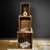 Caisse en Bois Wengé - CREATIVE DECO - 30 x 20 x 15 cm - Caisse Rangement Bois - Caisse en Bois Vintage