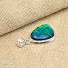 Blue Australian Triplet Opal Gemstone 925 Sterling Silver Handmade Elegant Pendant