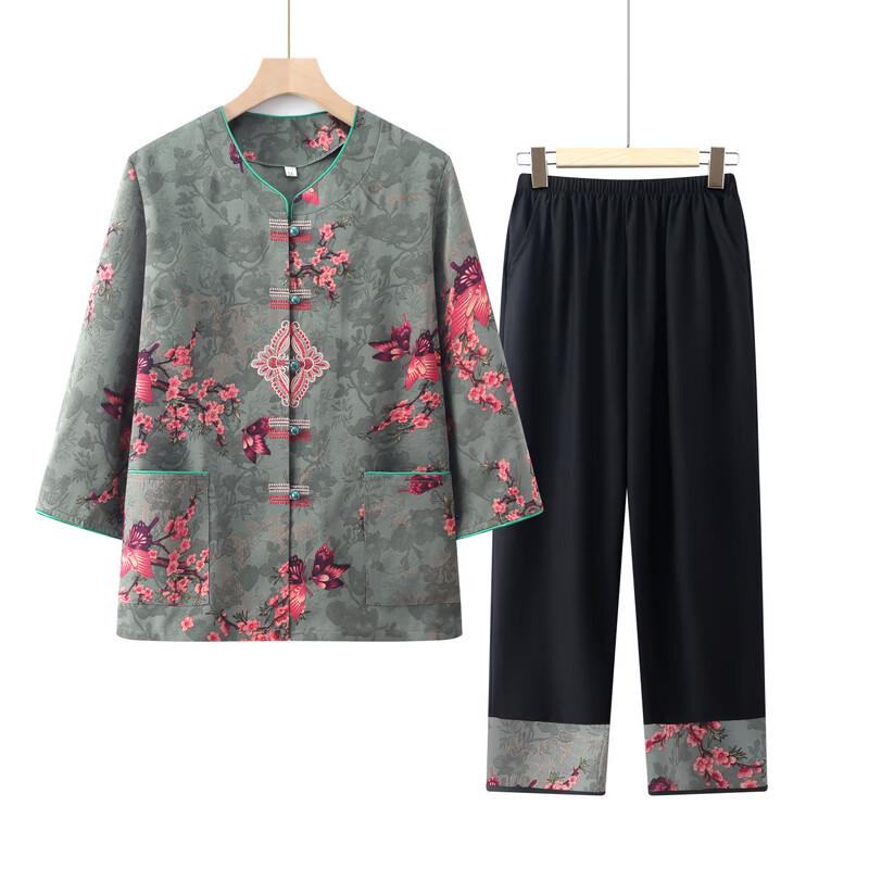 Elderly Women's Summer Loose Two-Piece Set