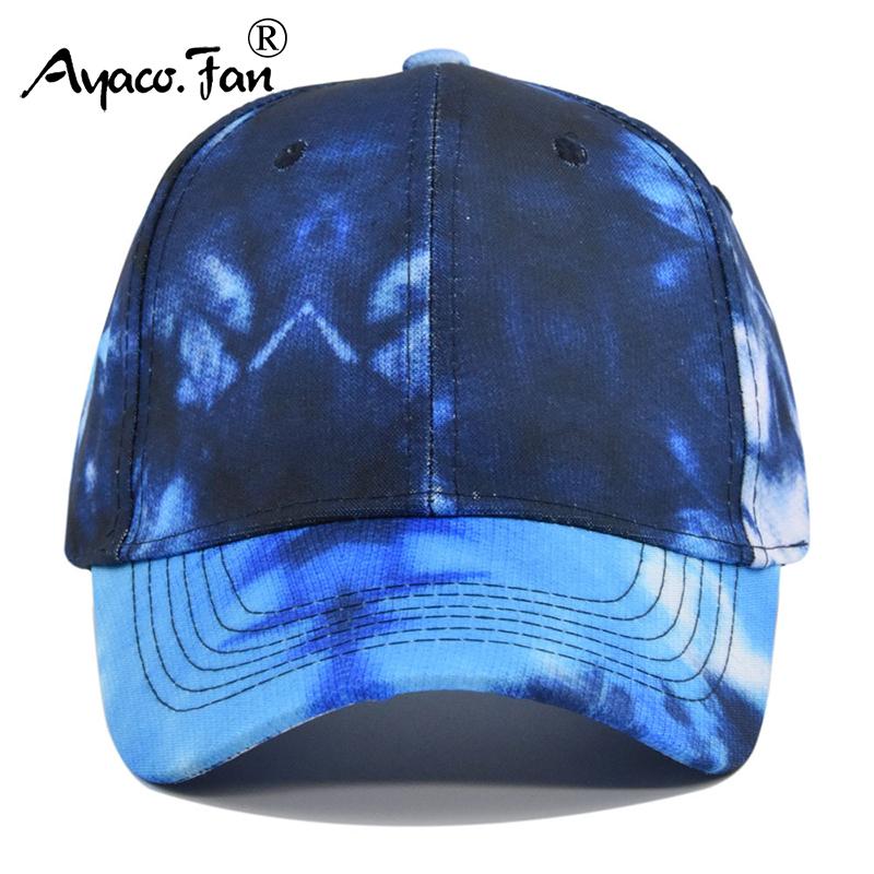 Baseballová čepice Nová Jarní Sluneční klobouk Tie-dyed Barevná Pánská Dámská Unisex-Dospívající Bavlněná Snapback Čepice Vintage Hip Hop Letní Klobouk