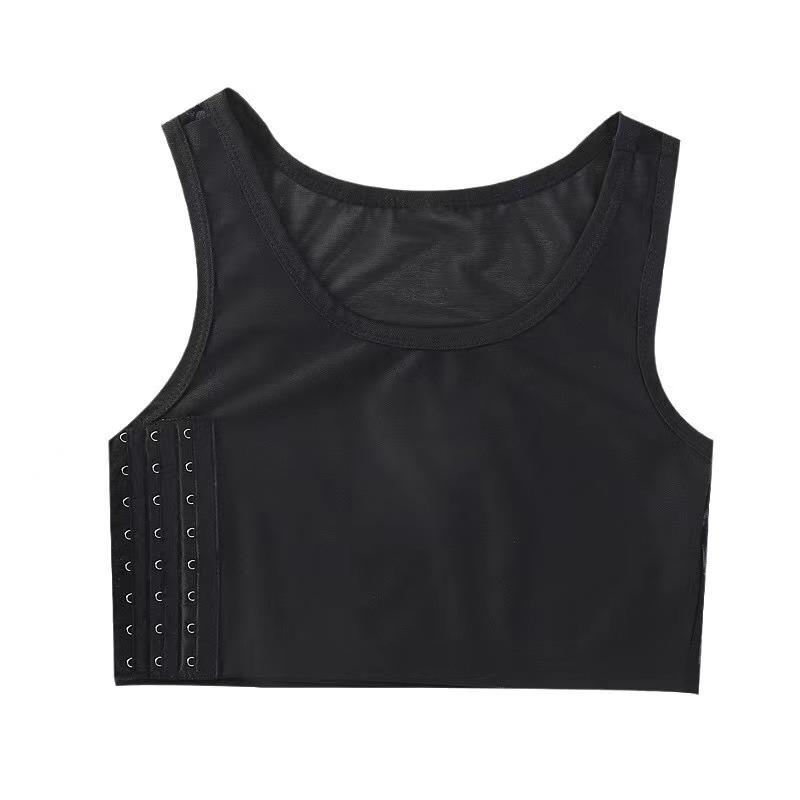 Women Breathable Chest Breast Binder Side Buckle Short Vest Tops Chest Binder Underwear Tank Tops Wireless Chest Wrap Bandage