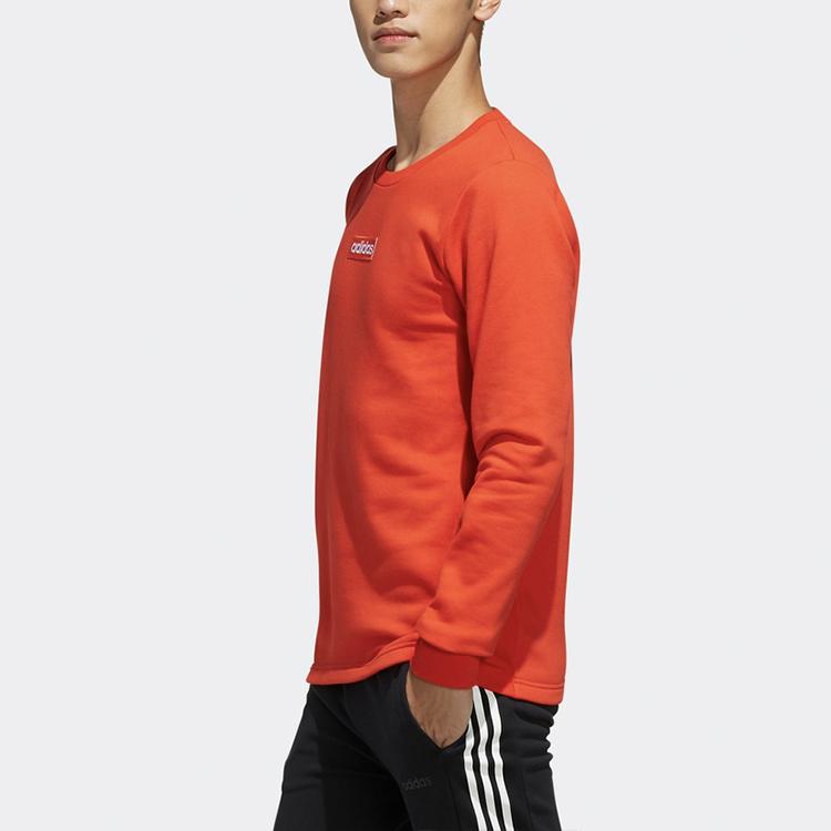 Adidas Neo M C+ SW Round Neck Fleece Long Sleeve Sweatshirt Men Tops Bright-Pink Fluorescent EI4707