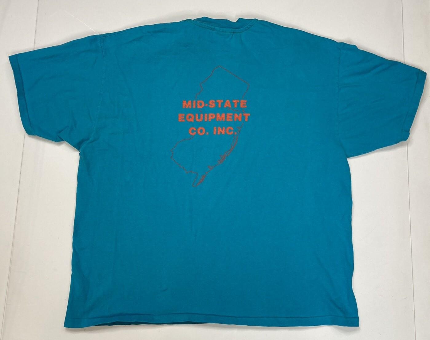 VINTAGE Mid State Equipment Co Inc Graphic T-shirt Men XXL 90s Single Stitch L