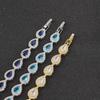 Elegant White Gold-Plated Heart Zircon Bracelet for Women