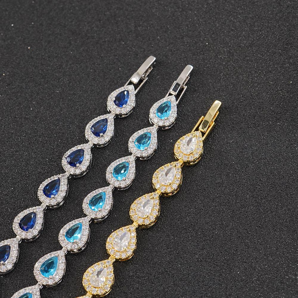 Elegant White Gold-Plated Heart Zircon Bracelet for Women