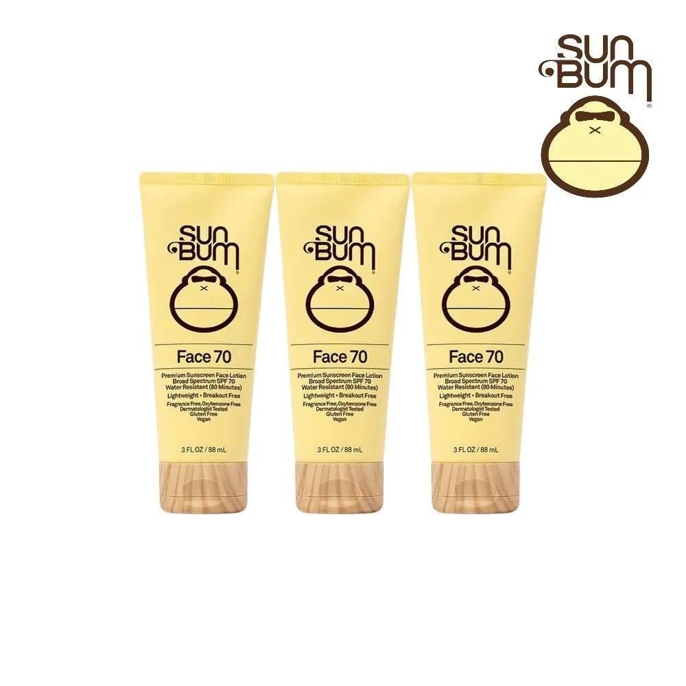 Sun Bum Original Sunscreen Face Lotion SPF70 88ml 3 Pieces