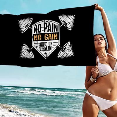 No Pain No Gain GYM Strandlakens Douchelaken Sauna Reizen Spa Microvezel Sneldrogend Gym Accessoires Leuke Kamerdecoratie