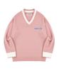 BLOND9 Basic V-Neck Knit Sweater_Pink