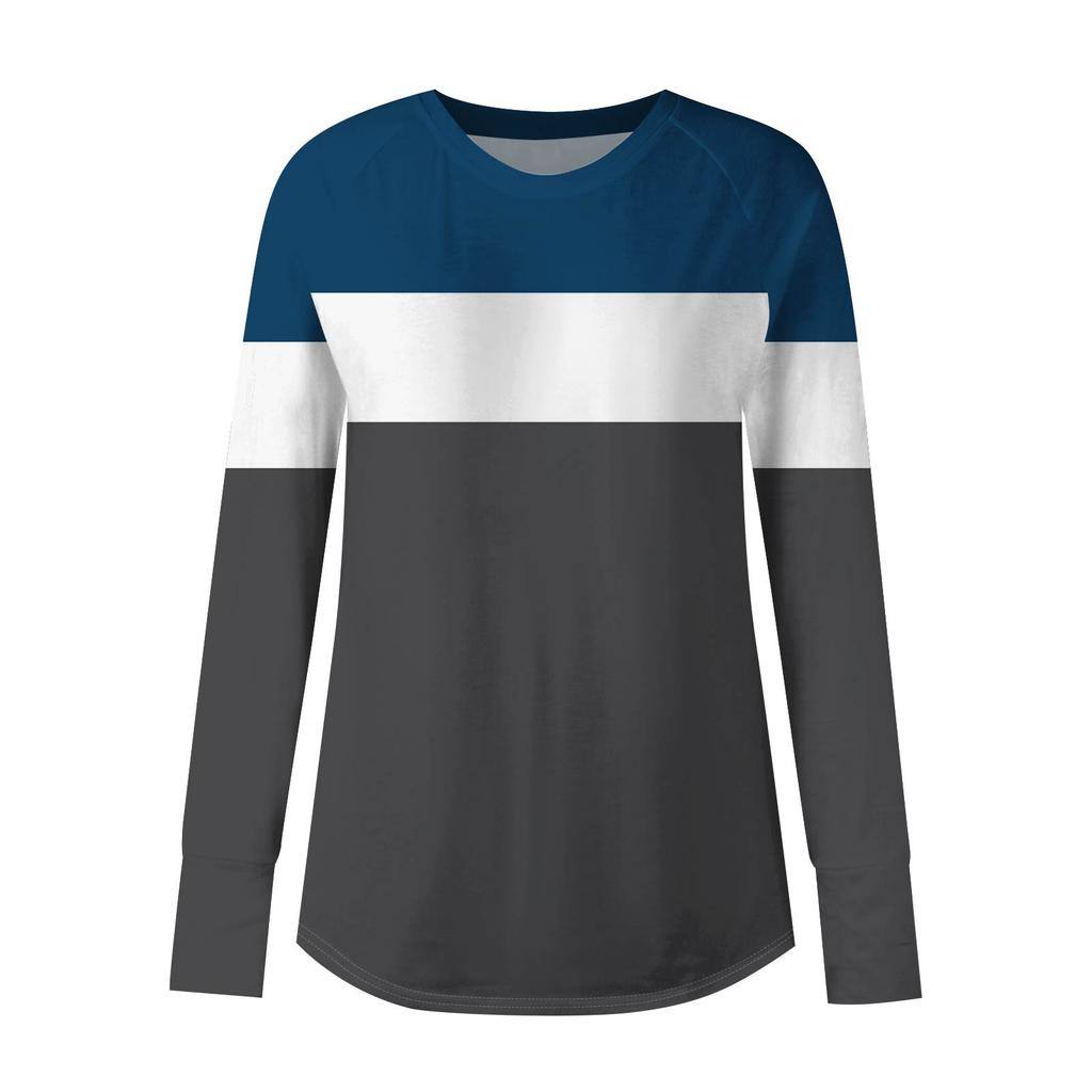 Womens Oversized Sweatshirt Graphic Sweater Long Sleeve Drop Shoulder Round Shirt Tops Vintage Clothes