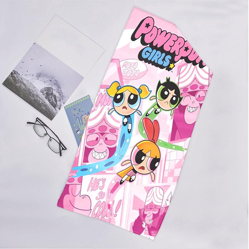 Powerpuff Fashion Beach Towel: Ideal for Summer Adventures Soft, Absorbent and Quick Drying Suitable for Swimming and Bathing