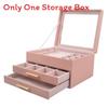 Jewelry Storage Box Pu Leather Large Capacity Organizer For Home And Travel