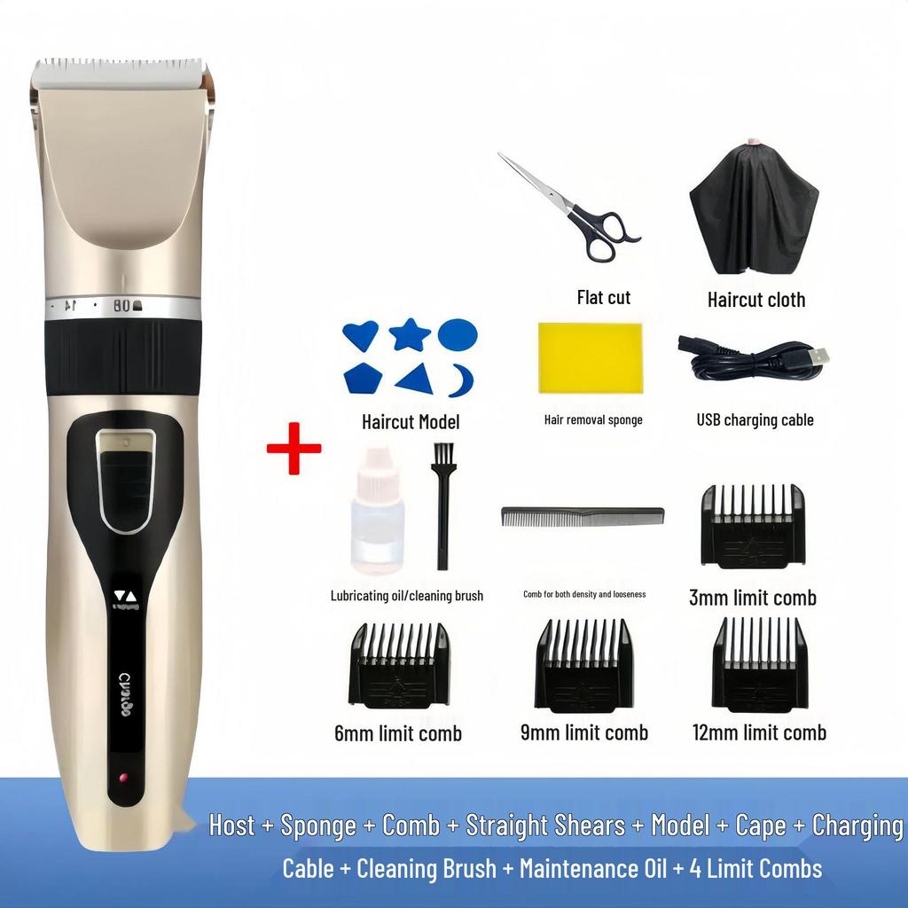 Rechargeable Silent Hair Clippers: Electric Clippers for Babies, Adults & Children