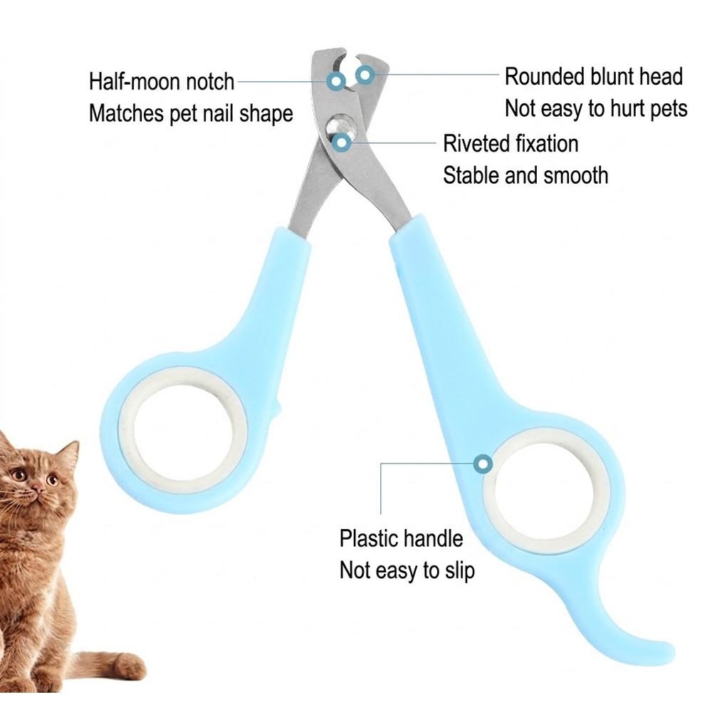 Pet Nail Clippers Stainless Steel Dog Cat Claw Trimmer Small Animal Grooming Scissors for Squirrels Paw Care Cutting Tool