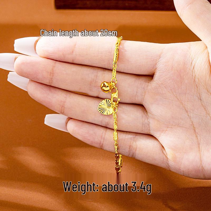 

Набор винтажных колье-чокера и браслета из вьетнамского золота для женщин - Прочный, долговечный цвет, украшения для повседневной носки