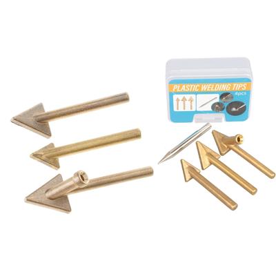 3/4Pcs Soldering Iron Tips Set Copper Repair Triangular Smoothing Head Welding Tips Iron Welder Replacement Tips