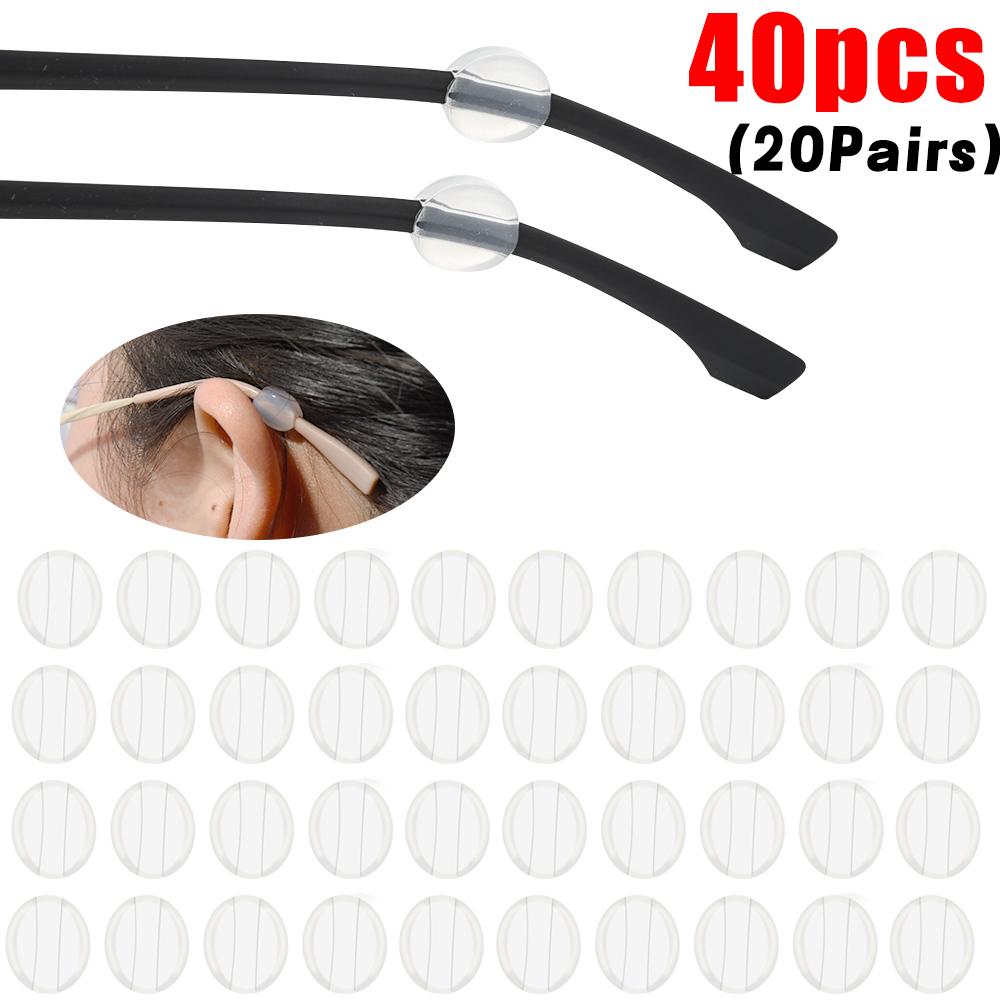 1/30pcs Invisible Round Silicone Ear Hook Eyeglasses Soft Mini Glasses Anti Slip Grip Temple Tip Spectacle Eyewear Accessories