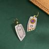 Bohemian Metal Engraved Drop Earrings for Women - Unique Lrregular Shape and Simple Design - Perfect Cartilage Piercing Jewelry