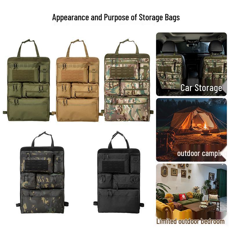Outdoor Tactical Camouflage Car Seat Back Storage Bag