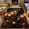 Glittering Dragon Scales Design Patterned Carpet, Non Slip Mat Suitable for Living Room and Bedroom Sofas