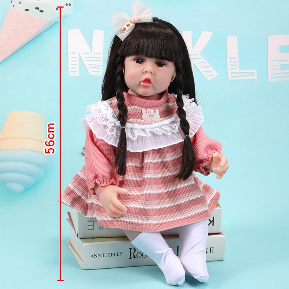 56Cm Reborn Simulation Barbie Gift Doll Baby Soft Gel Girl Toy Set Children's Doll