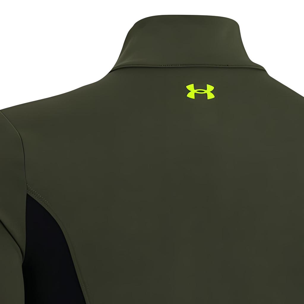 Under Armour Johnson Series Lets Go Color Block Stand Collar Sports Cropped Jacket Women Jackets Green 1380194-390