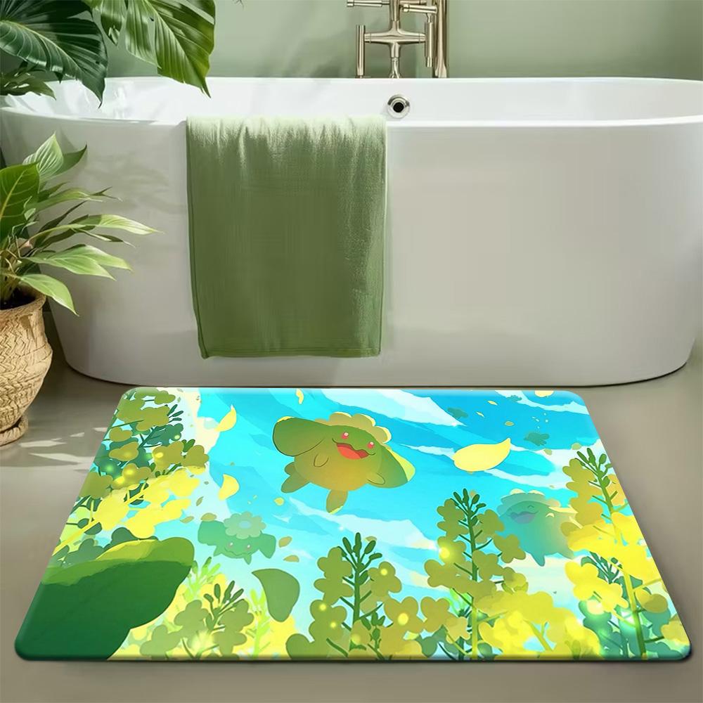 Lucario Autumn Forest Watercolor Non-Slip Doormat Soft Floor Mat 40x60cm