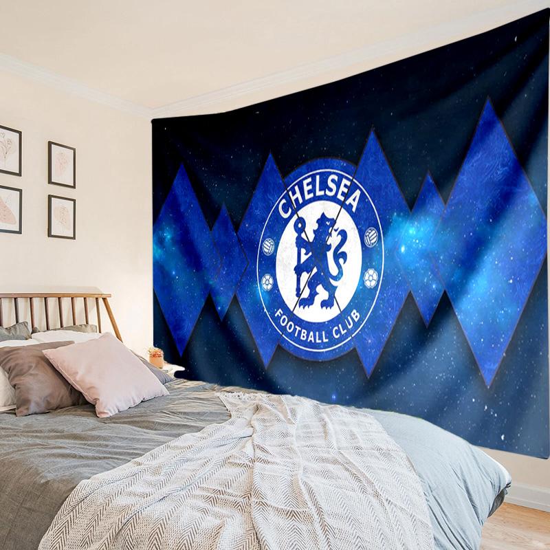 Blue Chelsea Football Club Logo Tapestry, Unique Design Tapestry, Wall Decor for Bedroom,Livingroom, Playroom,Heartwarming Fan Holiday Gifts