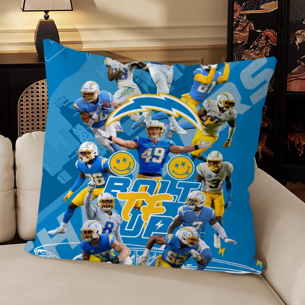 American Football Living Room Headboard Bedroom Office Cushion Cushion Sofa Nap Time Los A-Angeles C-Chargers Pillow Case