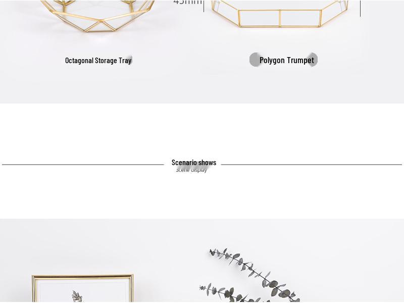 Elegant Glass Storage Box & Cosmetics Organizer Tray