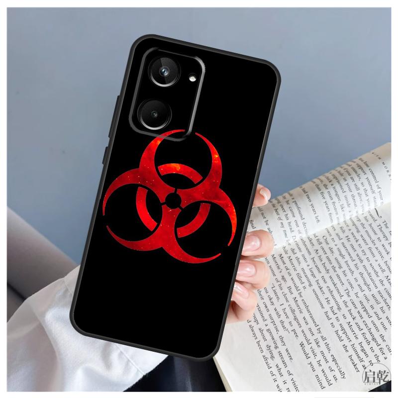 Biohazard Symbol Logo Case For Realme C51 C55 C53 C35 C33 C30 C67 C21Y C25s C15 9 10 11 12 Pro Plus GT Neo 5 Cover