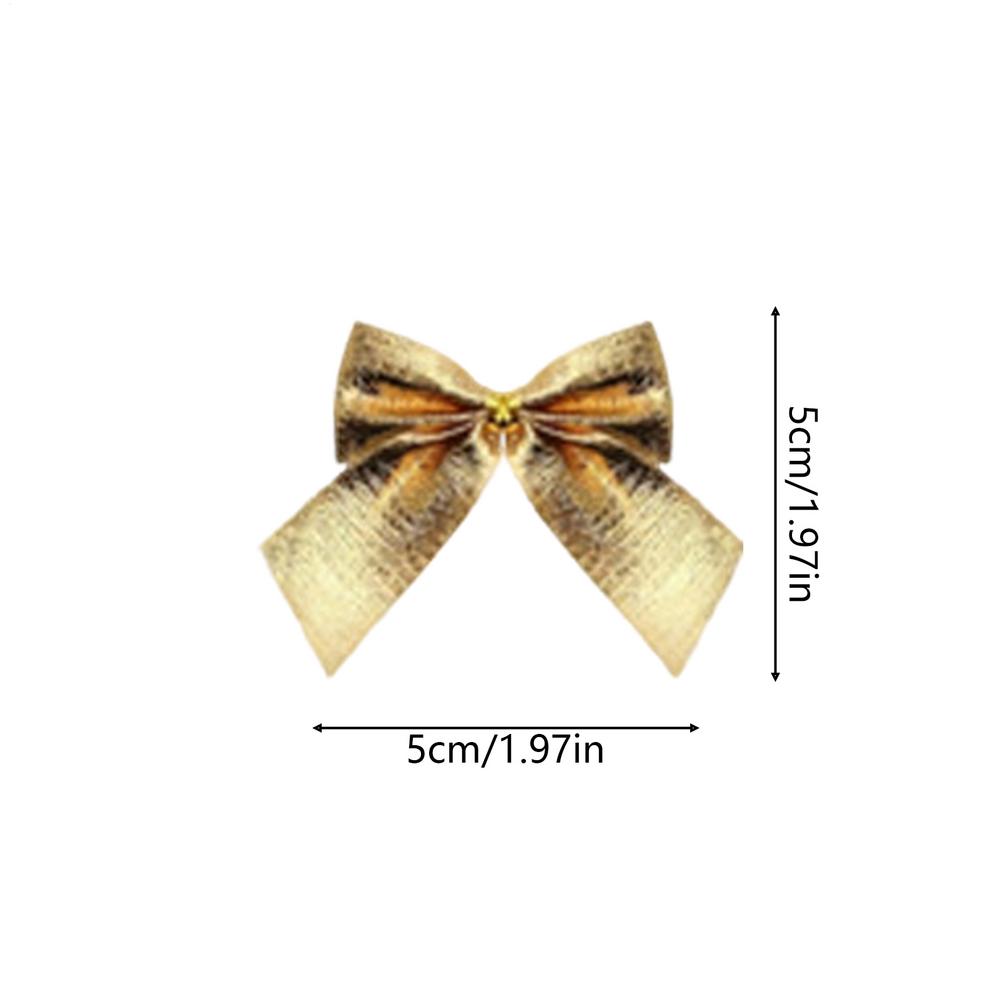 

36 Pieces Mini Christmas Tree Bows Decorative Tree Bows Christmas Ornaments For Holiday Garland Wreath Crafts Mantel Wall Window Others золотий
