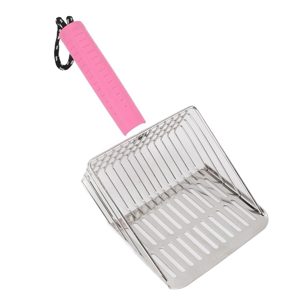 Pelle à Litière pour Chat Manche Amovible Pelle à Litière Facile à Nettoyer Acier Inoxydable Pelle à Excréments pour Bac à Litière