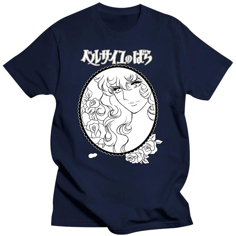 Male Fashion The Rose Of Versailles T Shirts Short Sleeve Cotton Tshirt Trendy T-shirt Manga Lady Oscar Tees Loose Fit Apparel