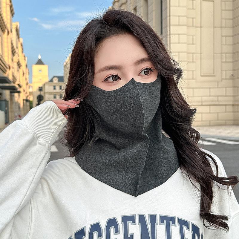 3D Two-in-One Fleece Mask with Velvet, Windproof & Breathable, Ear Protection for Men & Women - Perfect for Autumn & Winter Cycling