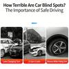 Motorcycle And Car Blind Spots Mirror Wide Angle Lens 360 Degree Rotation For Lane Changing Optimally Rear View Clear