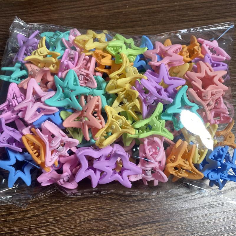 10/20pcs Multicolor Small Hair Claw Clips for Girls Mini Flower Claw Clip Women Cute Heart Hairclip Kids Pink Star Hair Pins