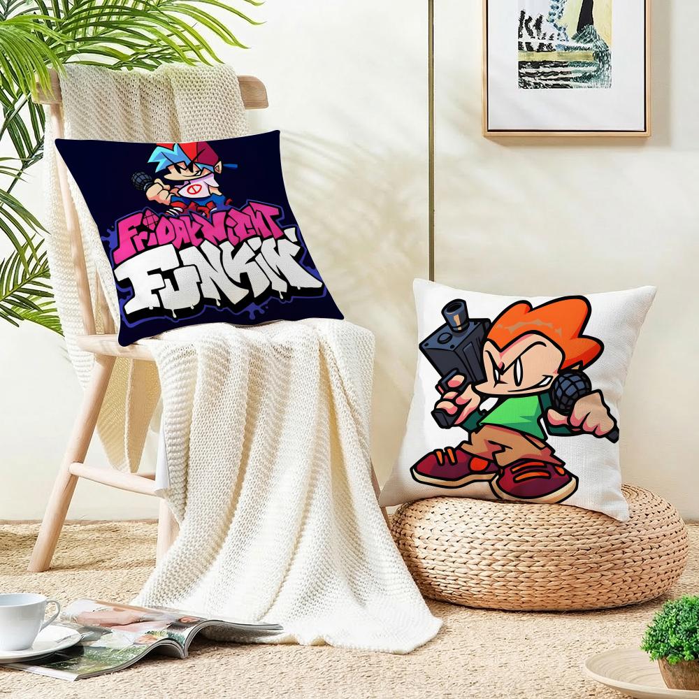 GGame Friday Night FunkinS Cushion Cover Breathable and skinfriendly linen pillowcase square removable and washable cushion
