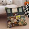 A fun TThe Loud House Cushion Cover Throw Pillow Cover Hidden Button Durable Polyester Chair Cushion
