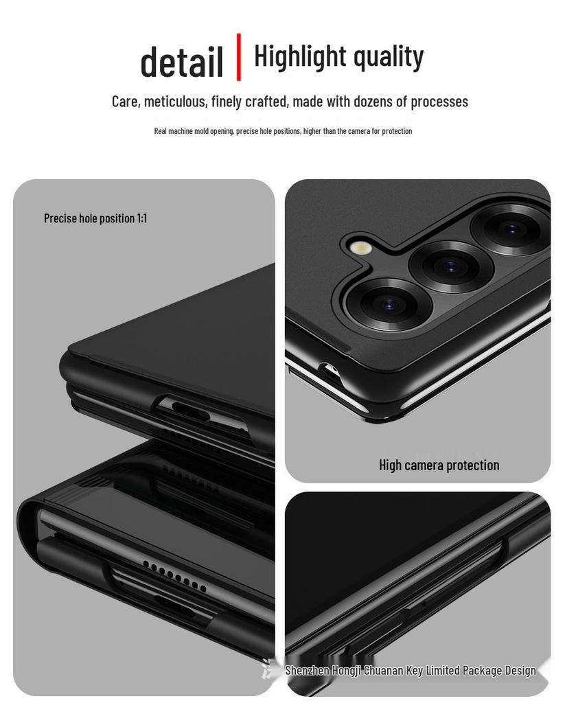 Husă Flip Oglindă 3D cu Suport pentru Samsung Z Fold7/Oppo Find N3