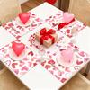 Tarklanda Pink Love Hearts Placemats Set of 6, 11 x 15.7 Inch Washable Vinyl Table Mats Valentine Holiday Plastic Placemats for Anniversary Wedding