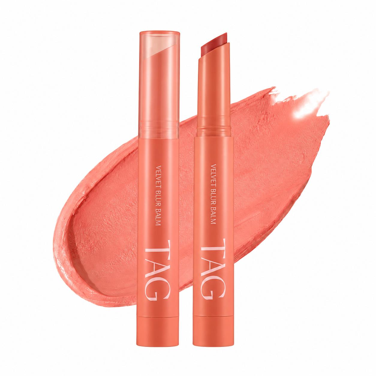 TAG Velvet Blur Balm Lip Tint 01 Melting Peach