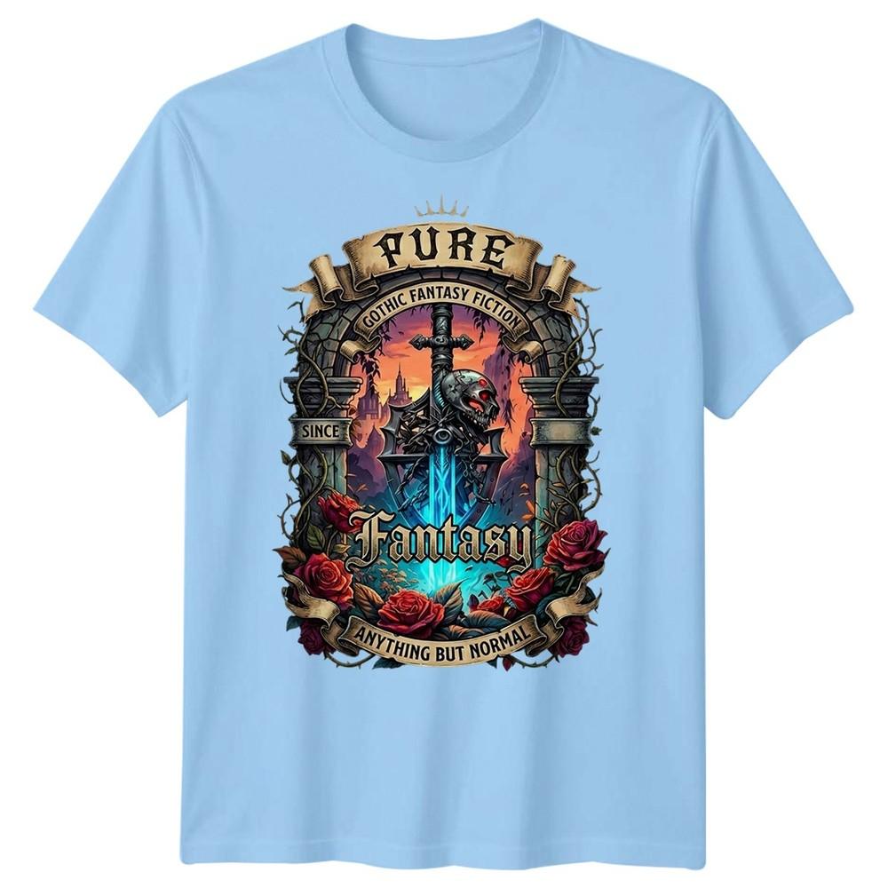 Gothic Medieval Unisexs T Shirt Sword And Skull Cotton Graphic Tee S